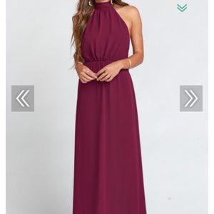 Halter Bridesmaid dress Merlot show me your mumu